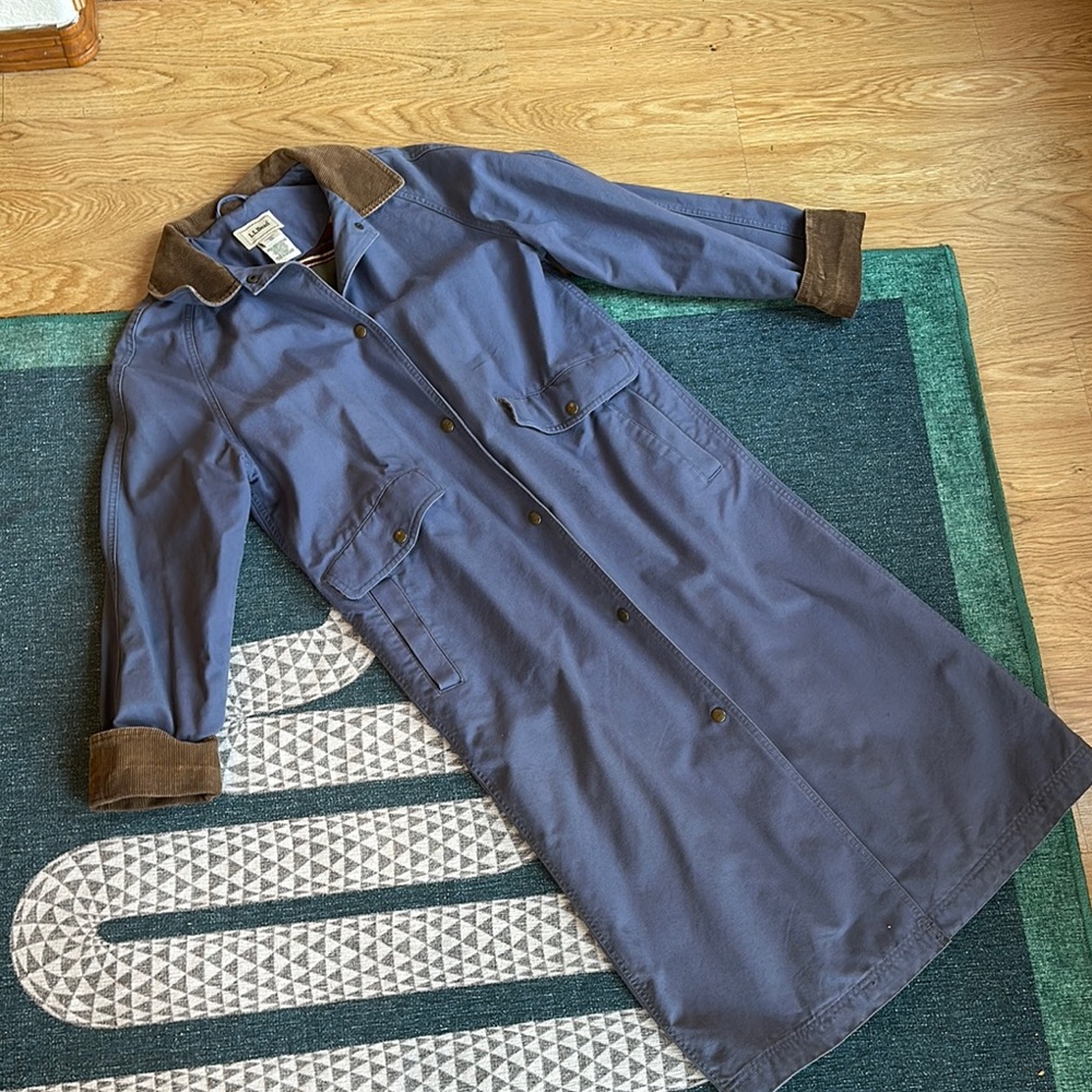 Vintage LL Bean Chore Trench Coat XS Lavender Periwinkle